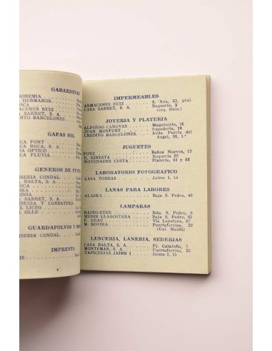 Guía de establecimientos proveedores (Barcelona)