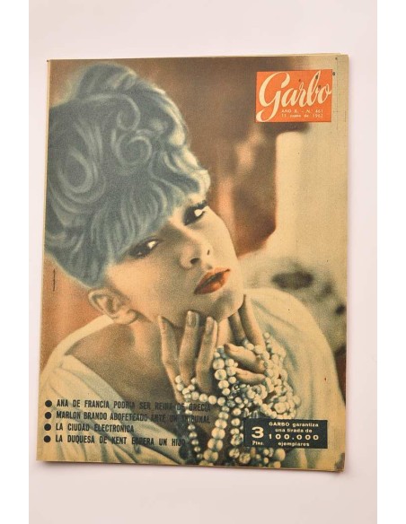 Garbo. Nº Año X., nº 461, 13 enero 1962
