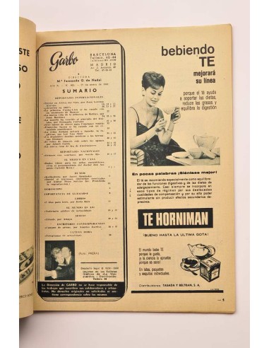 Garbo. Nº Año X., nº 463, 27 enero 1962