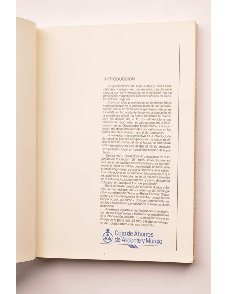 Murcia - 1986. Datos y series estadísticas