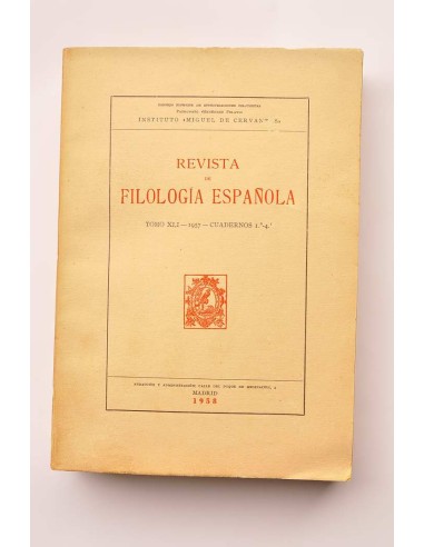 Revista de filología española. Tomo XLI, 1957 -...