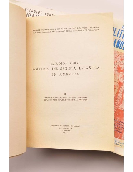 Estudios sobre Política indigenista española en América