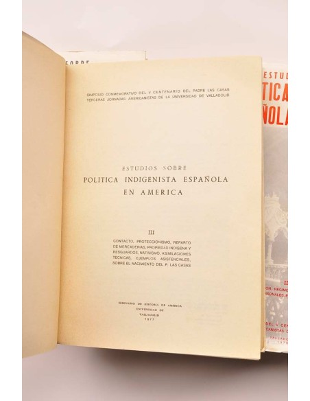 Estudios sobre Política indigenista española en América