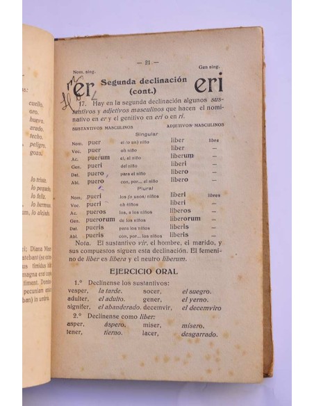 Gramática latina. El segundo año de latín. Teoría y ejercicios, versiones y vocabularios