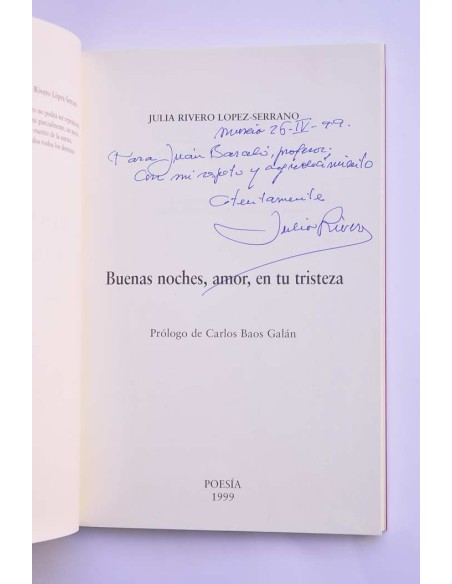 Buenas noches, amor, en tu tristeza