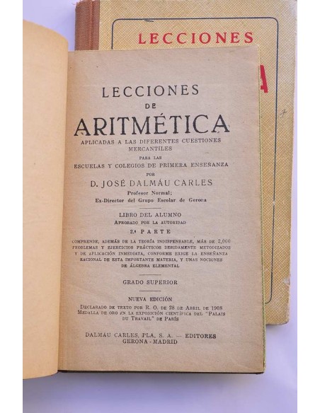 Lecciones de aritmética. Libro del alumno. Grado superior