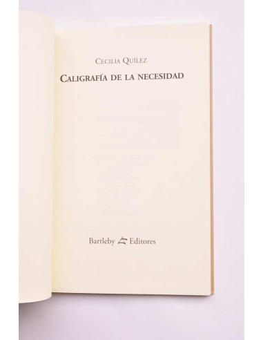 Caligrafía de la necesidad