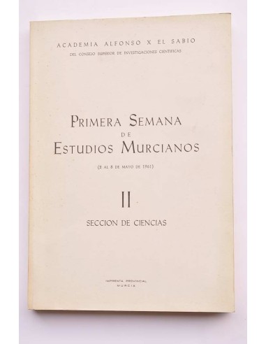 Primera Semana de Estudios Murcianos II....