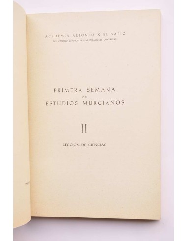 Primera Semana de Estudios Murcianos II....