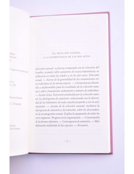 La selección natural (El origen de las especies, cap. IV)