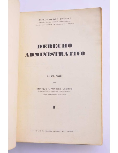 Derecho administrativo. I.
