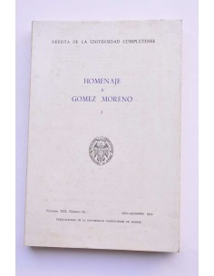 Homenaje a Gómez Moreno. I