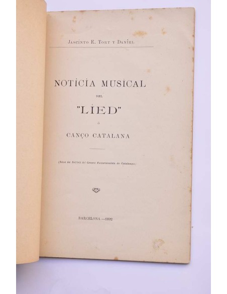 Noticia musical del Lied o Canço catalana