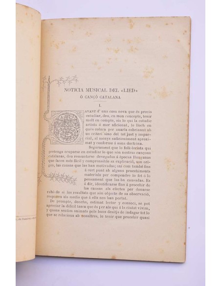 Noticia musical del Lied o Canço catalana