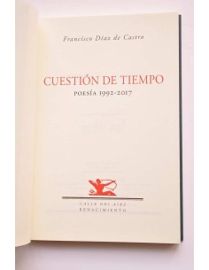 Cuestión de tiempo. Poesía 1992 - 2017 2