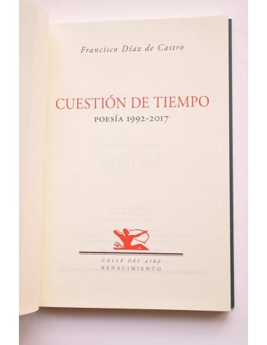 Cuestión de tiempo. Poesía 1992 - 2017