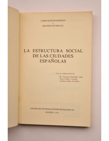 La estructura social de las ciudades españolas
