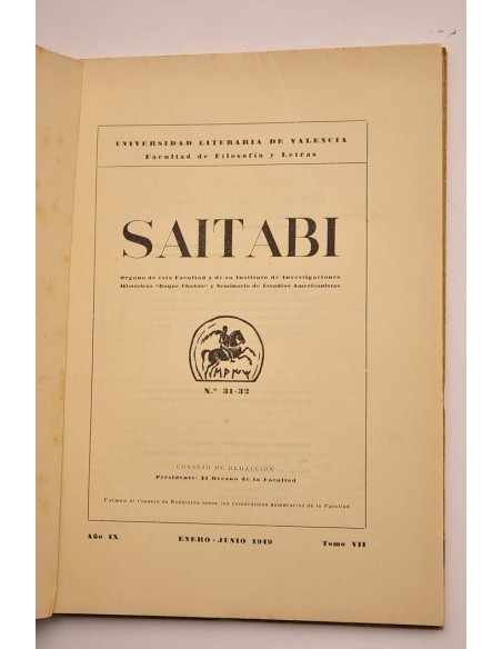 Saitabi. Revista de historia, arte y arqueología, nº 31-32, 1949