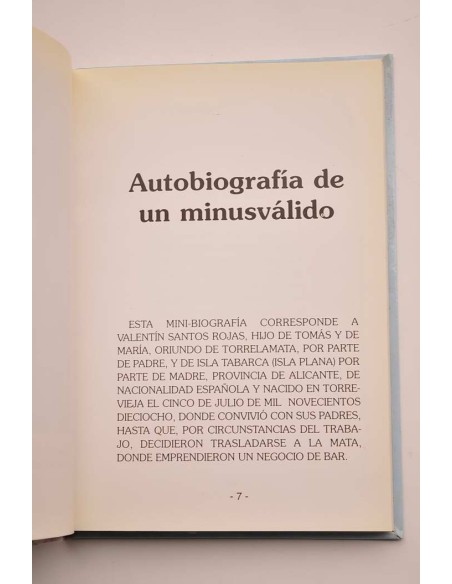 Autobiografía de Valentín Santos Rojas