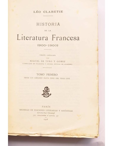 Historia de la literatura francesa (900 - 1900)