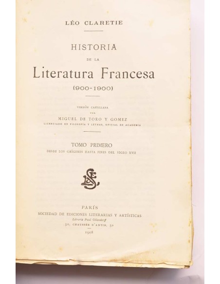 Historia de la literatura francesa (900 - 1900)