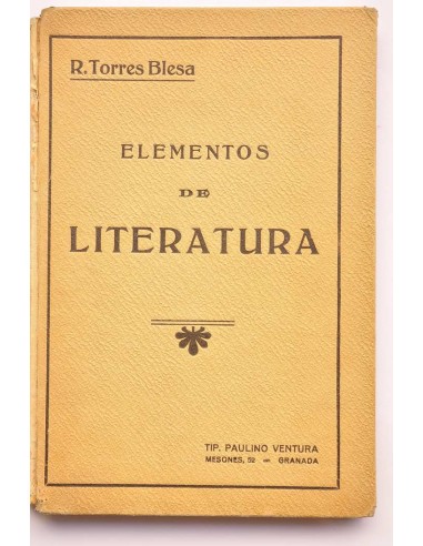 Elementos de literatura. Preceptiva e historia...