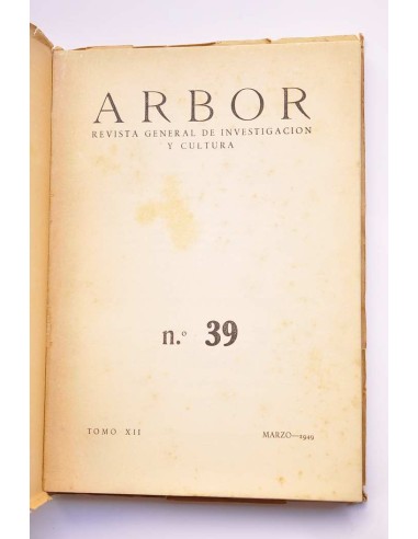 Arbor. Revista general de investigación y...
