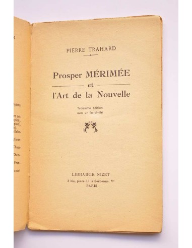 Prosper Mérimée et l'Art de la Nouvelle