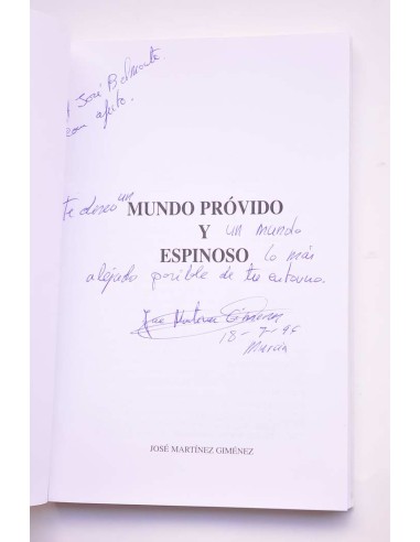 Mundo próvido y espinoso
