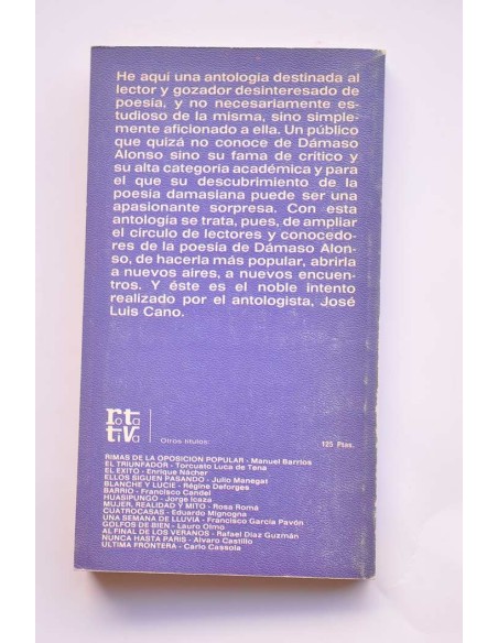 Dámaso Alonso. Antología poética