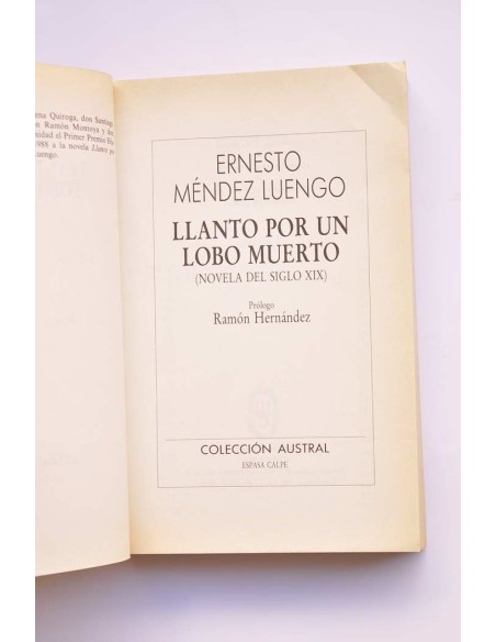 Llanto por un lobo muerto (Novela del siglo XIX)