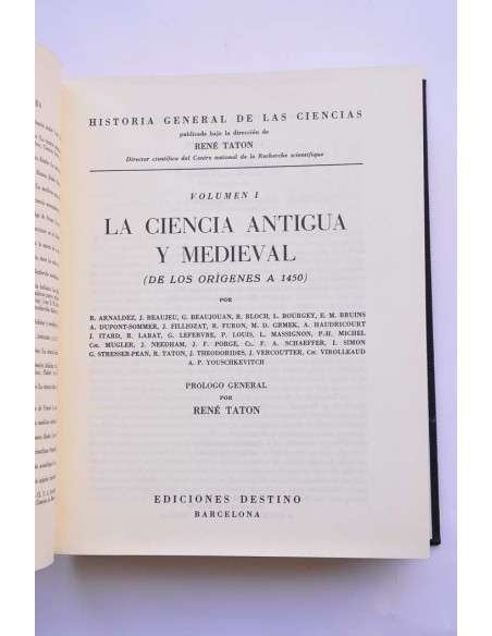 La ciencia antigua y medieval (De los orígenes a 1450)
