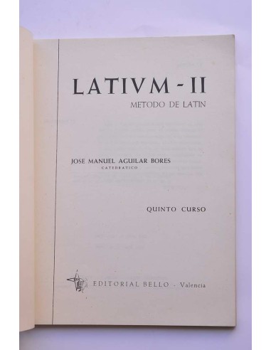 Latium II. Método de Latín. Quinto curso