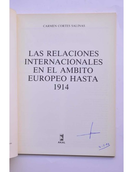 Las relaciones internacionales en el ámbito euroeo hasta 1914