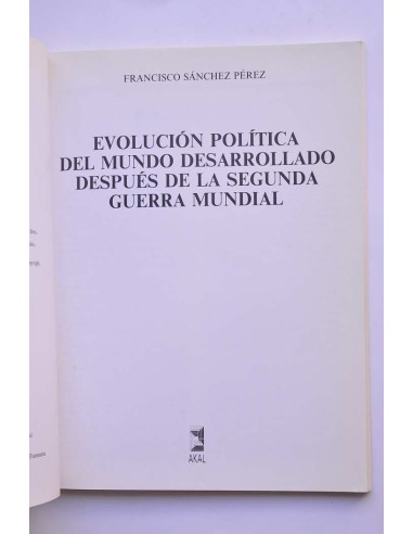 Evolución política del mundo desarrollado...