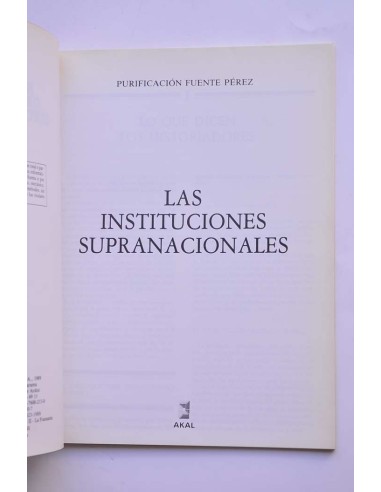 Las intituciones supranacionales