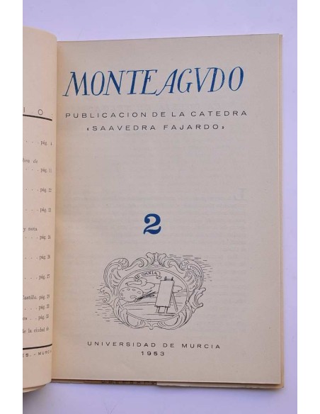 Monteagudo : publicación de la Cátedra Saavedra Fajardo. Nº 2