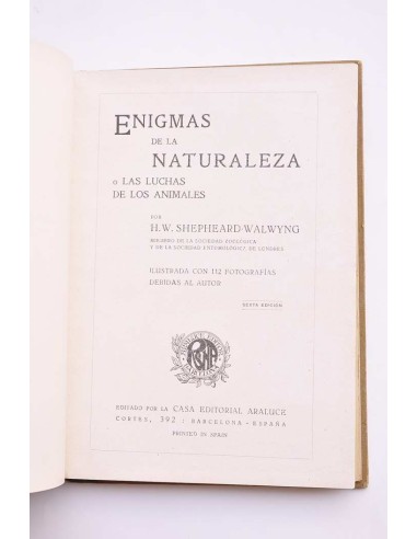Enigmas de la naturaleza o Las luchas de los...