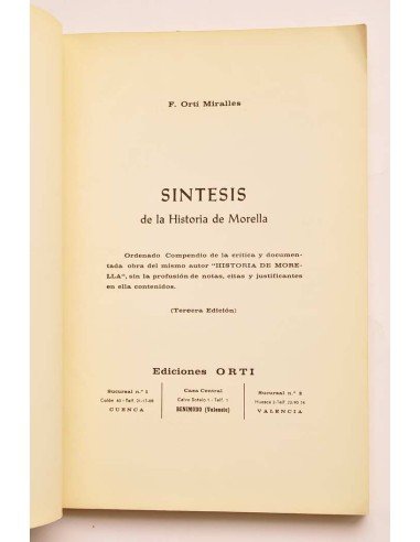 Síntesis de la historia de Morella