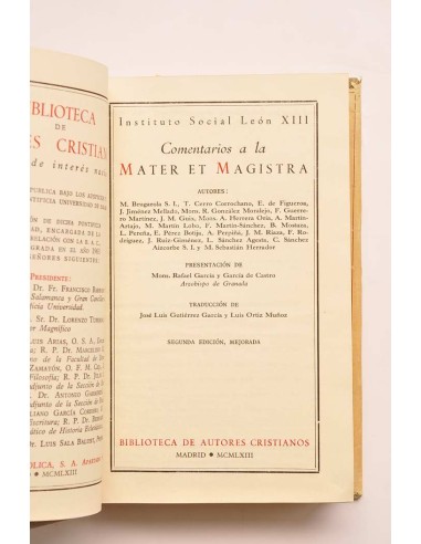 Comentarios a la Mater et Magistra