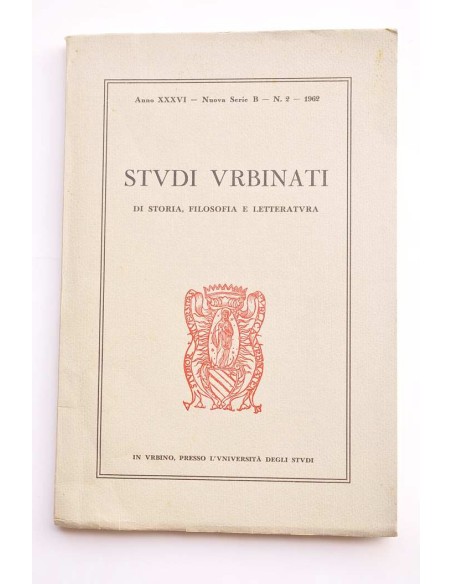 Studi Urbinati di storia, filosofia e letteratura. Anno XXVI, nº Serie B, nº 2, 1962