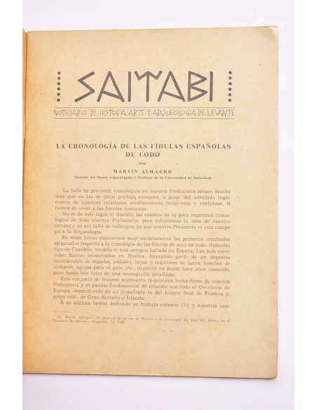 Saitabi. Noticiario de historia, arte y arqueología, nº 2, 1940