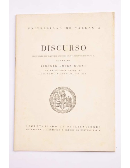 Discurso pronunciado por Vicente López Rosat