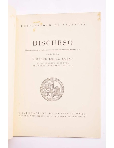 Discurso pronunciado por Vicente López Rosat