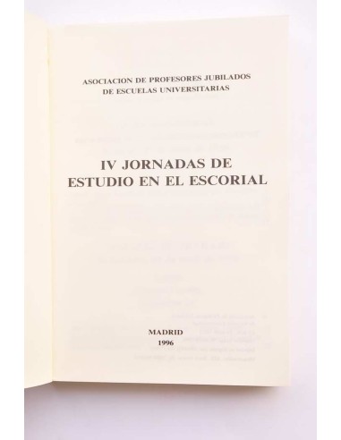 IV Jornadas de Estudio en el Escorial