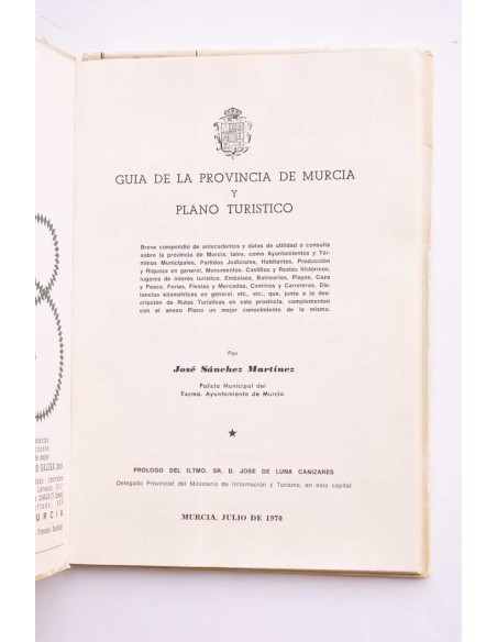 Guía de la Provincia de Murcia y plano turístico