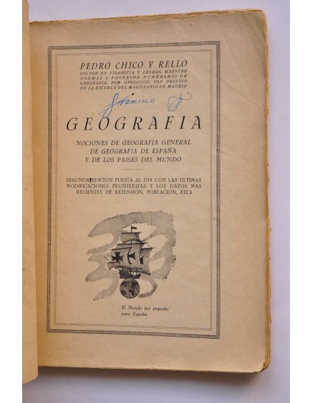 Geografía  : nociones de geografía general, de geografía de España y de los países del mundo