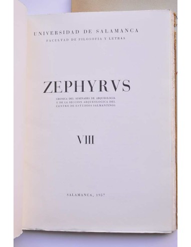 Zephyrus. VIII. Enero - junio, julio -...