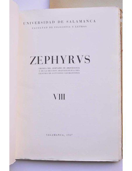 Zephyrus. VIII. Enero - junio, julio - diciembre, 1957