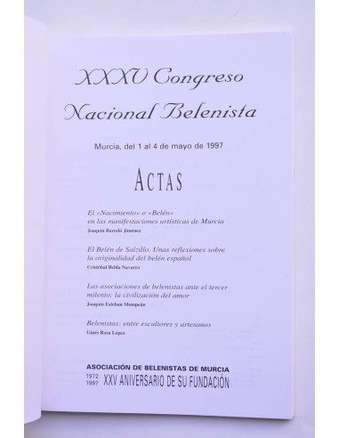 XXXV Congreso Nacional Belenista. Actas